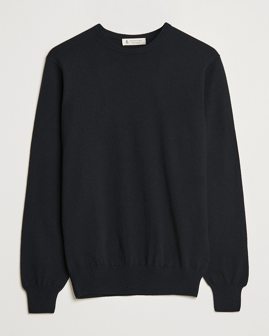 Homme | Pulls Et Tricots | Piacenza Cashmere | Cashmere Crew Neck Sweater Black