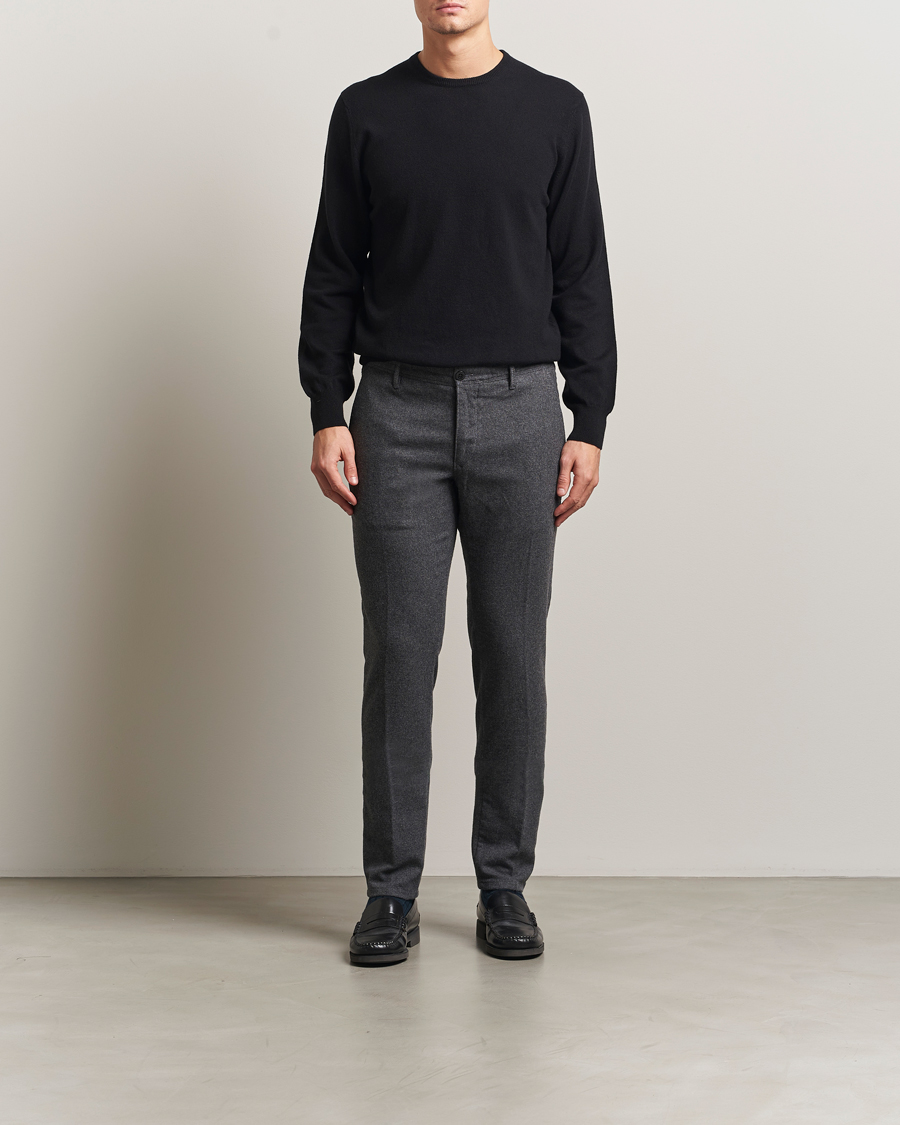 Homme | Pulls Et Tricots | Piacenza Cashmere | Cashmere Crew Neck Sweater Black