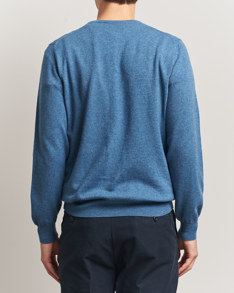 Homme | Pulls Et Tricots | Piacenza Cashmere | Cashmere Crew Neck Sweater Light Blue
