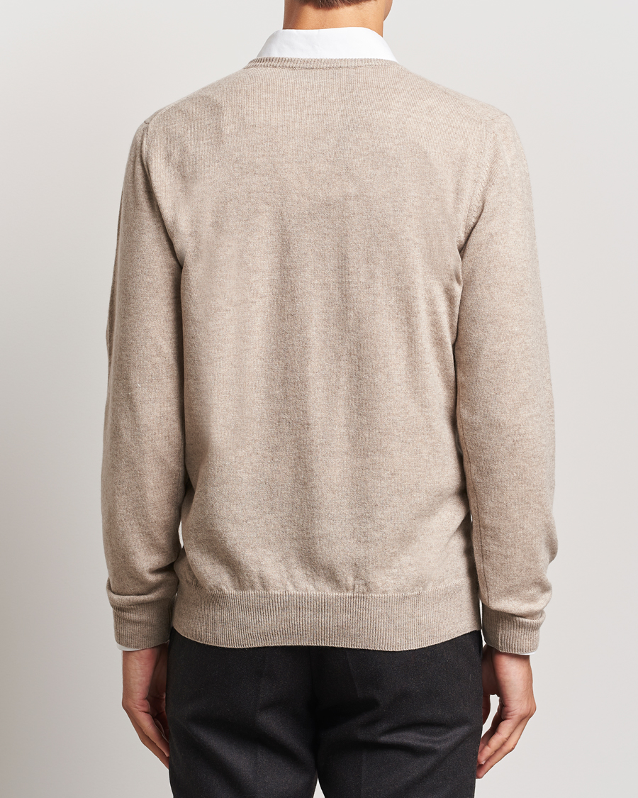 Homme | Pulls Et Tricots | Piacenza Cashmere | Cashmere V Neck Sweater Beige