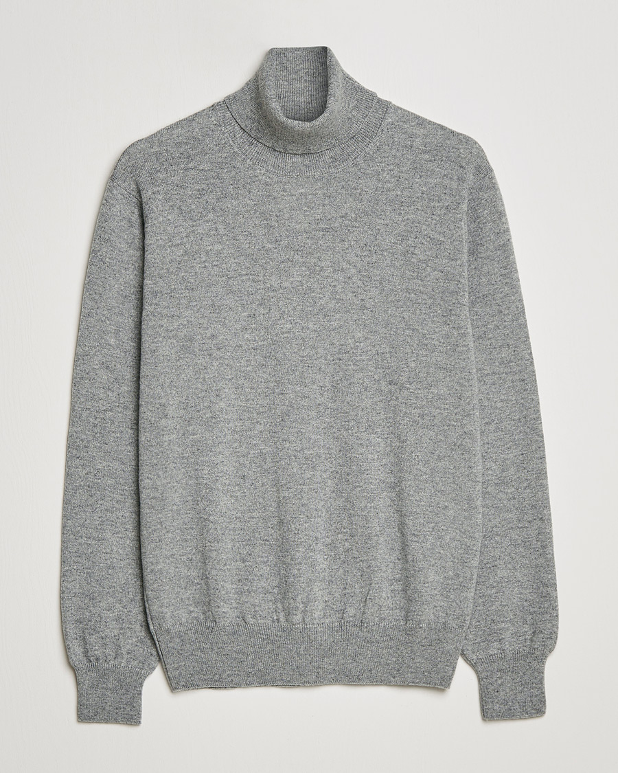 Homme | Pulls Et Tricots | Piacenza Cashmere | Cashmere Rollneck Sweater Light Grey