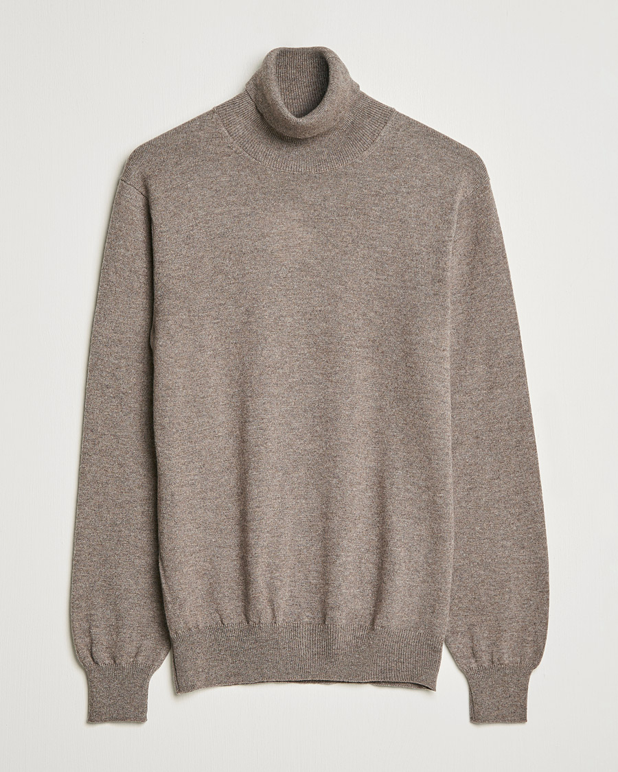 Homme | Pulls Et Tricots | Piacenza Cashmere | Cashmere Rollneck Sweater Brown