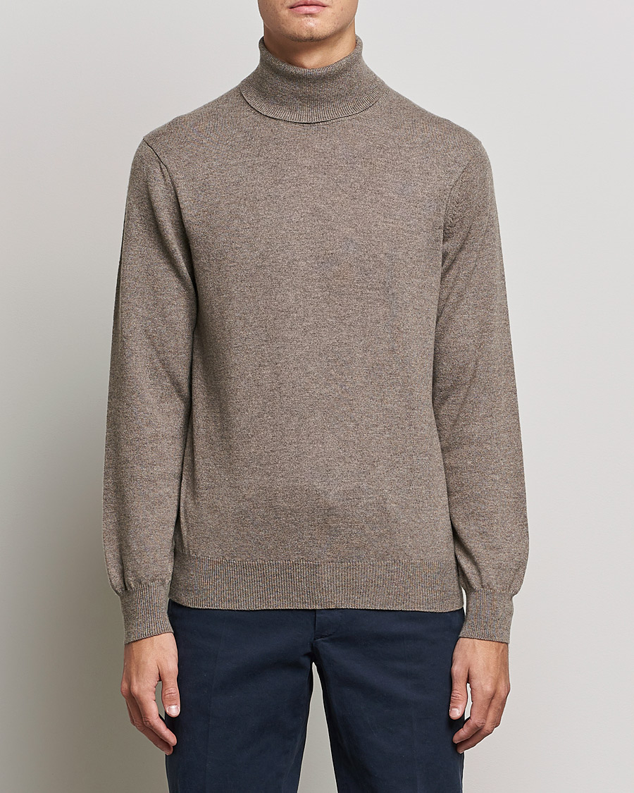 Homme |  | Piacenza Cashmere | Cashmere Rollneck Sweater Brown