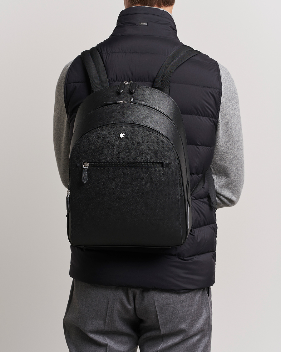Homme | Montblanc Sartorial Medium Backpack 3 Compartments Black | Montblanc | Sartorial Medium Backpack 3 Compartments Black