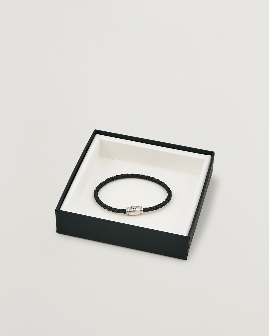 Homme | Bijoux | Montblanc | Bracelet Steel 3 Rings Leather Black
