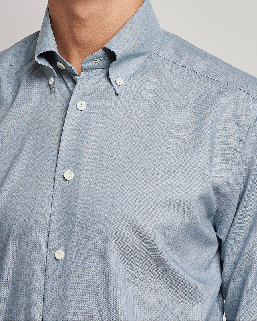 Homme | Chemises | Eton | Wrinkle Free Button Down Oxford Shirt Light Blue