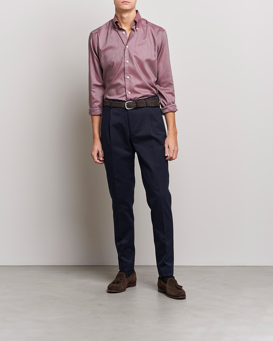 Homme | Chemises | Eton | Wrinkle Free Button Down Oxford Shirt Red