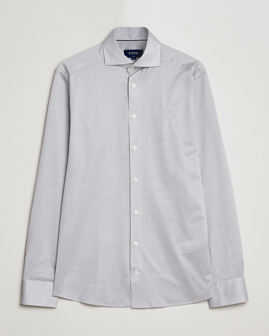 Homme | Chemises | Eton | King Knit Filo Di Scozia Shirt Grey