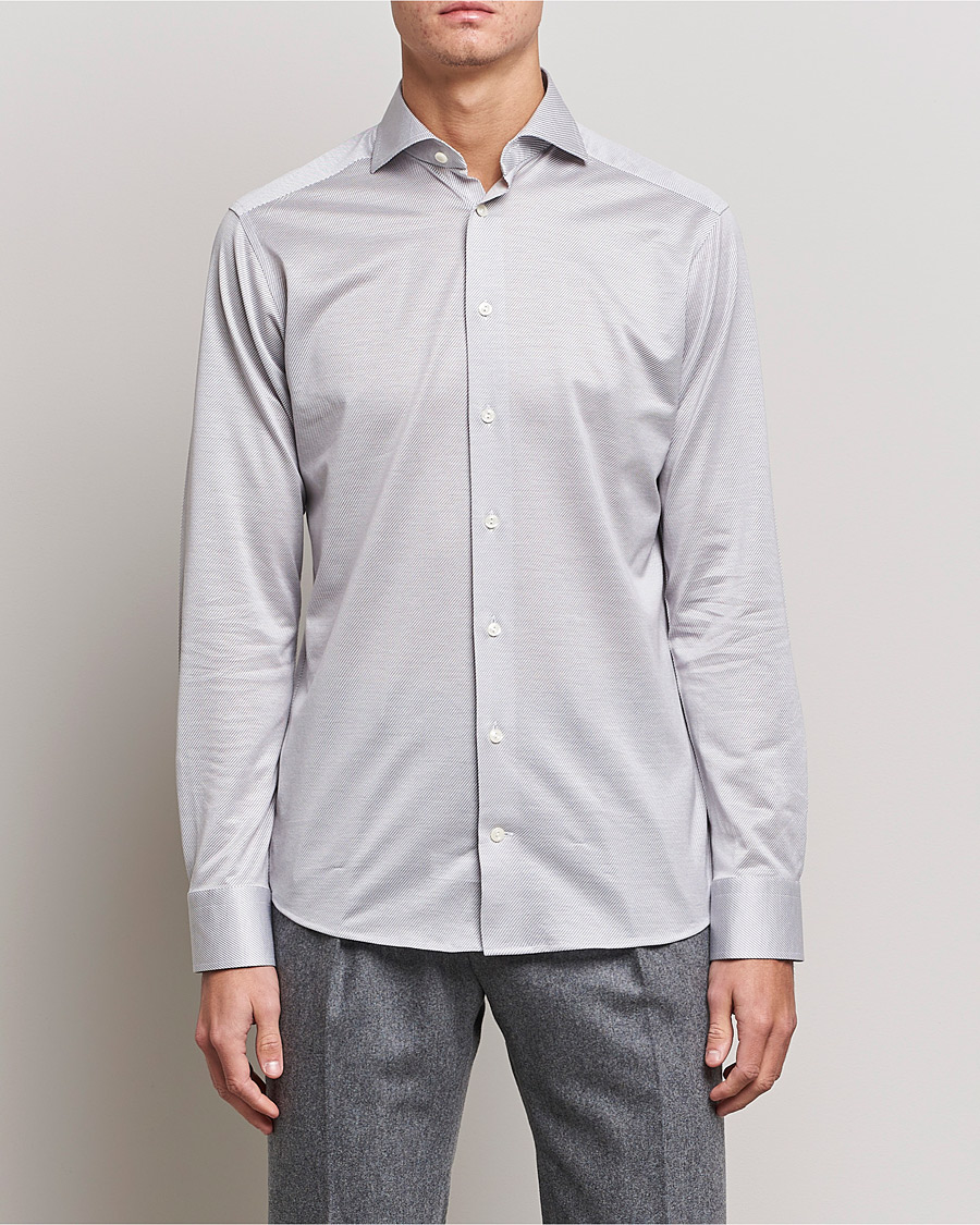 Homme | Chemises | Eton | King Knit Filo Di Scozia Shirt Grey