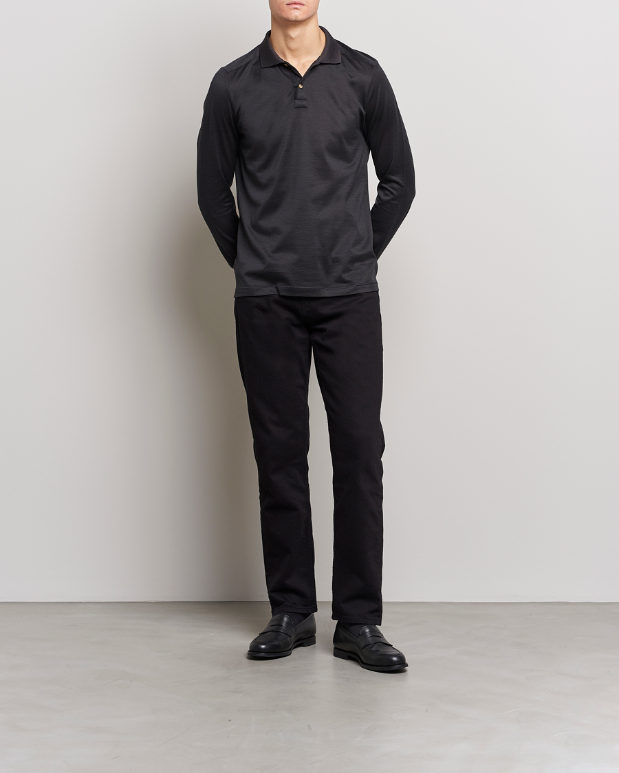 Homme | Pulls Et Tricots | Eton | Knit Jaquard Polo Shirt Black