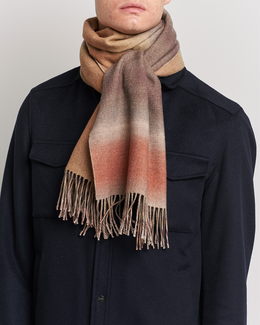 Homme | Eton Block Wool Scarf Orange | Eton | Block Wool Scarf Orange