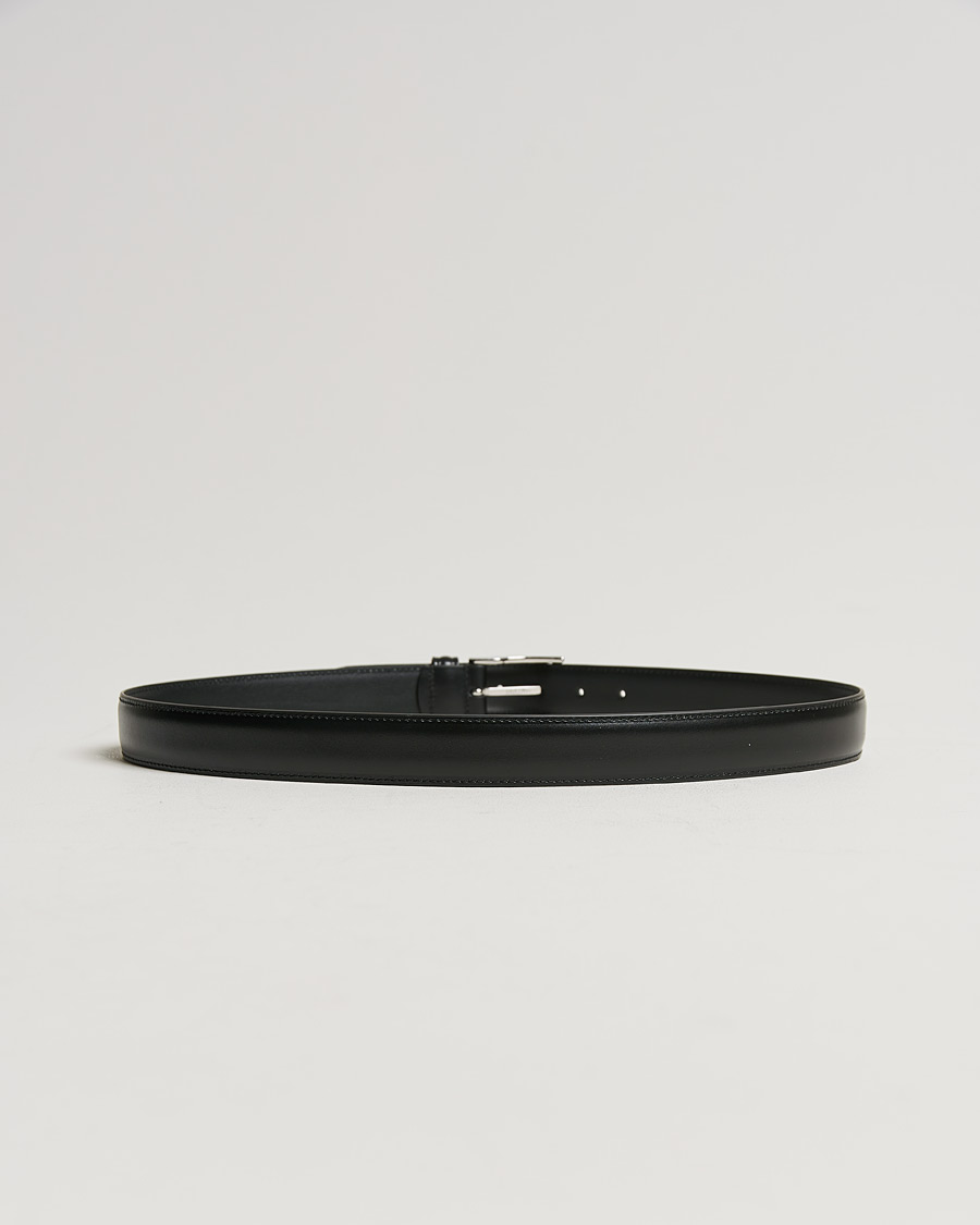 Homme | Ceintures | Anderson's | Leather Suit Belt 3 cm Black