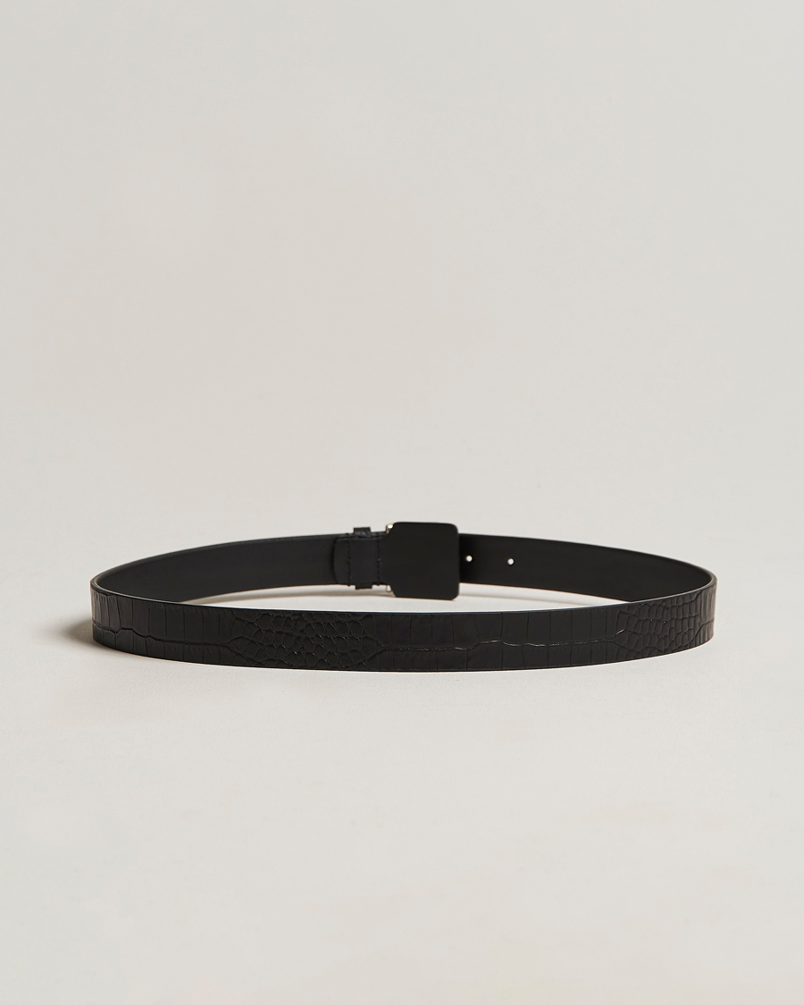 Homme | Anderson's Embossed Croco Belt 3 cm Black | Anderson's | Embossed Croco Belt 3 cm Black