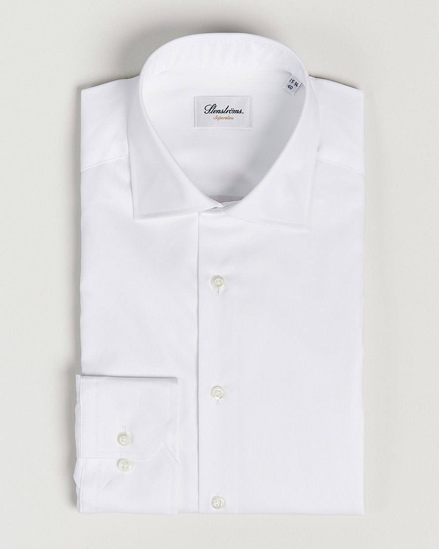 Homme | Chemises | Stenströms | Superslim Plain Shirt White