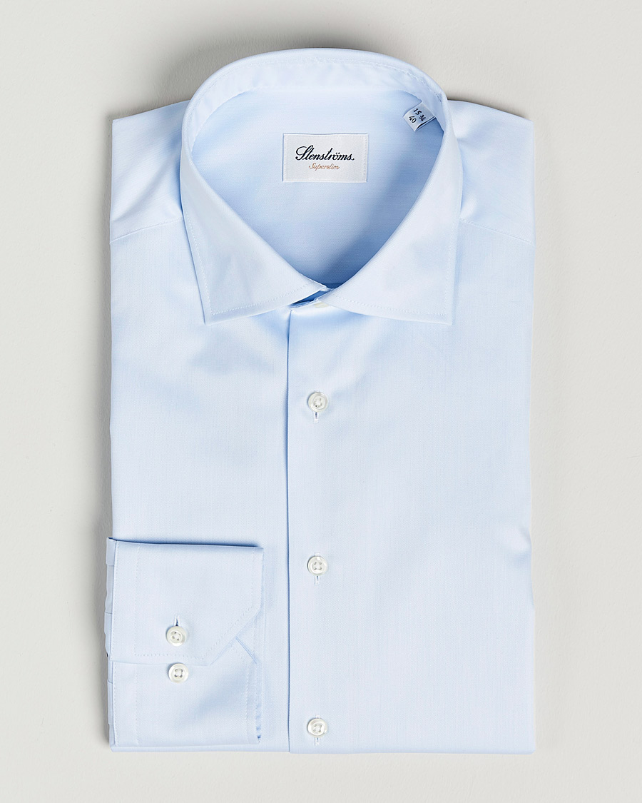 Homme | Chemises | Stenströms | Superslim Plain Shirt Blue