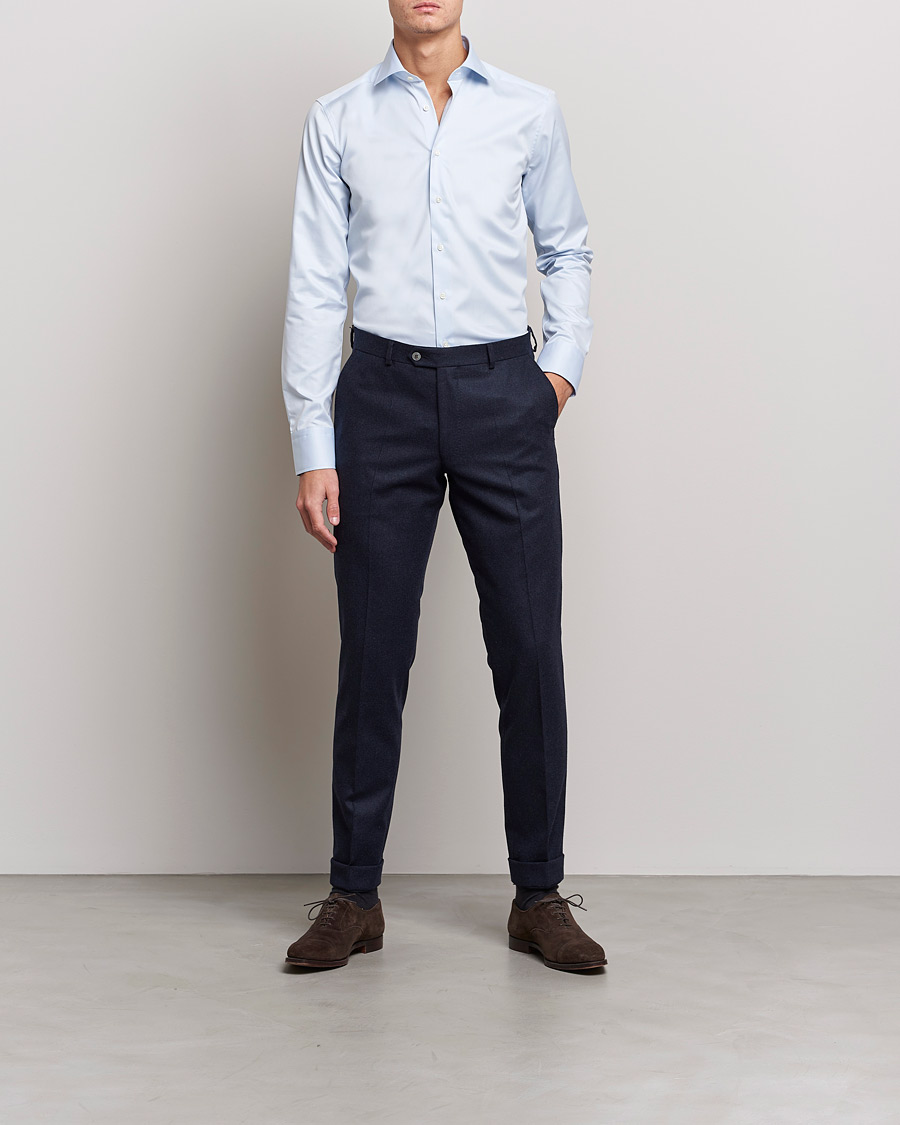 Homme | Chemises | Stenströms | Superslim Plain Shirt Blue