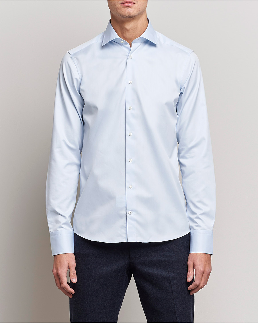Homme | Chemises | Stenströms | Superslim Plain Shirt Blue