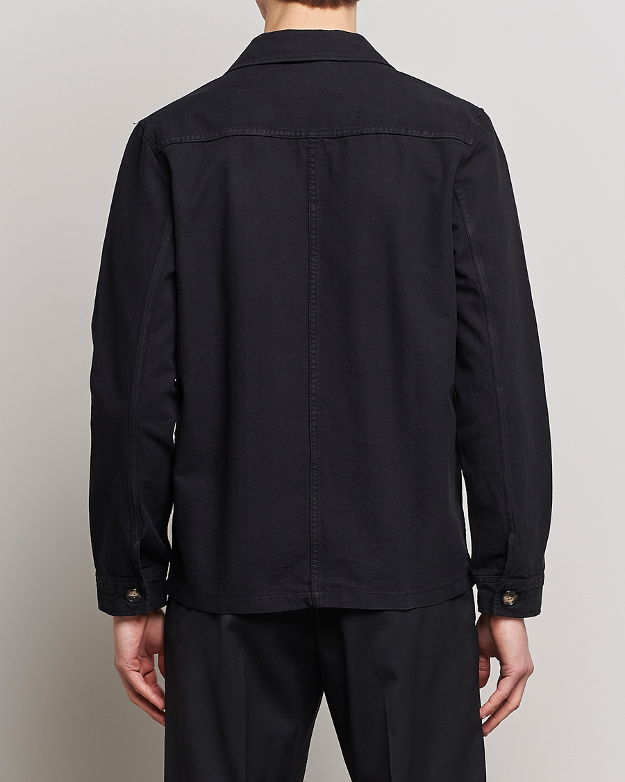 Homme | Chemises | A Day's March | Original Herringbone Overshirt Black