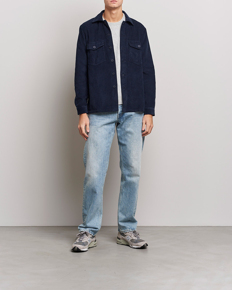 Homme | Chemises | A Day's March | Carey Cord Overshirts Navy