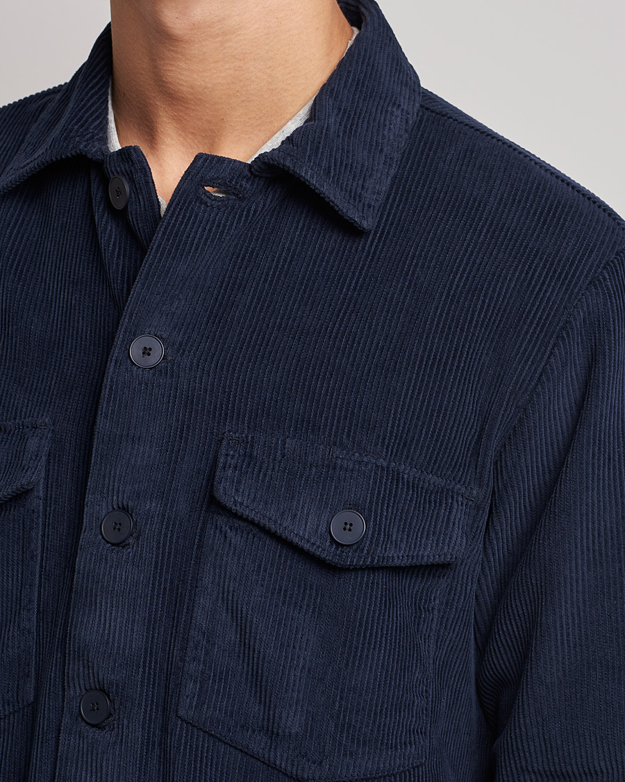 Homme | Chemises | A Day's March | Carey Cord Overshirts Navy