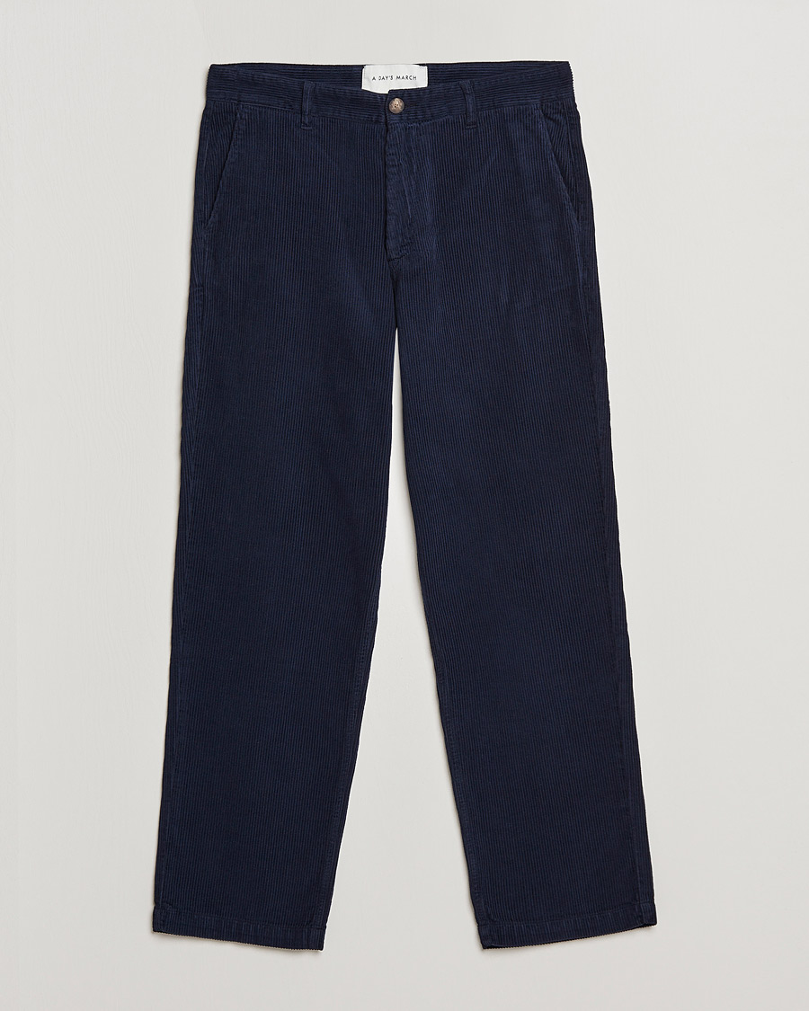 Homme | Pantalons | A Day's March | Redwood Cord Trousers Navy