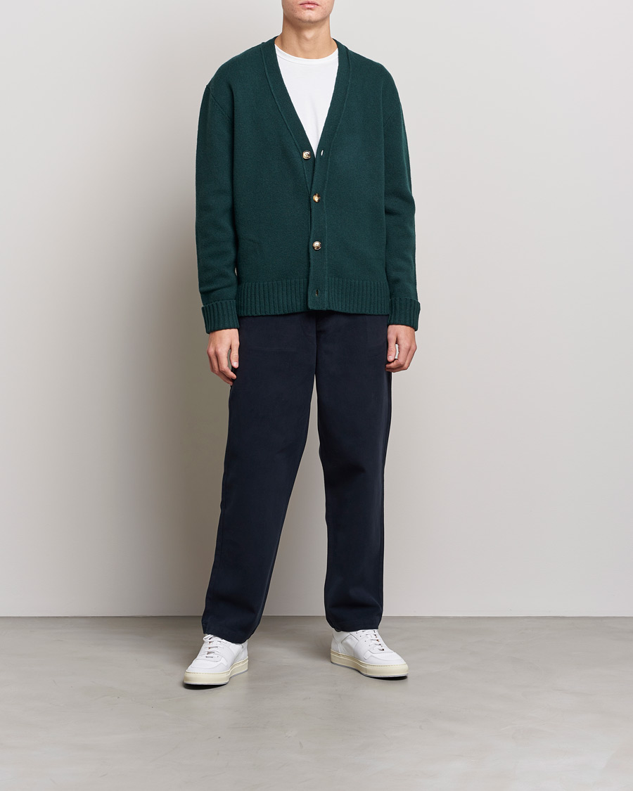 Homme | Pantalons | A Day's March | Redwood Cotton/Tencel Trousers Navy