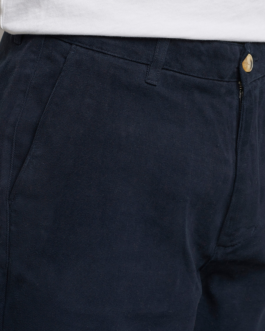 Homme | Pantalons | A Day's March | Redwood Cotton/Tencel Trousers Navy