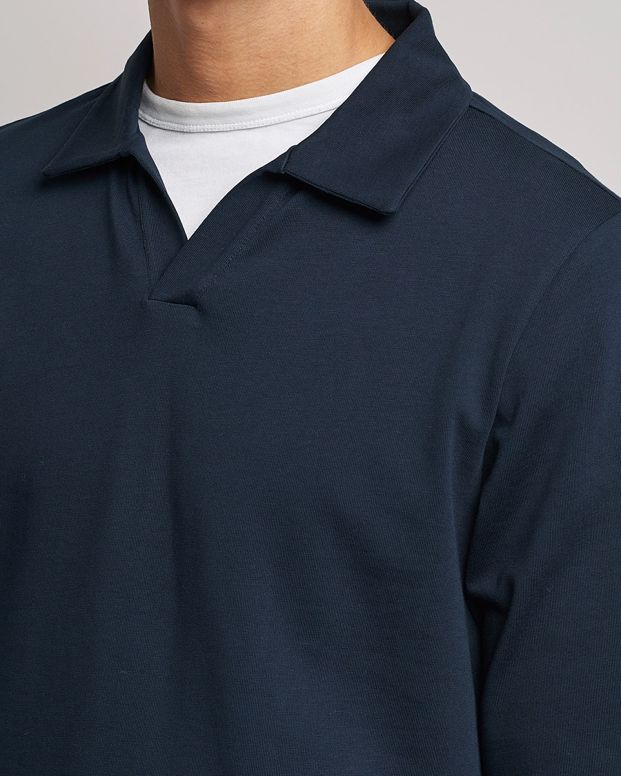 Homme | Pulls Et Tricots | A Day's March | Branford Long Sleeve Jersey Polo Navy