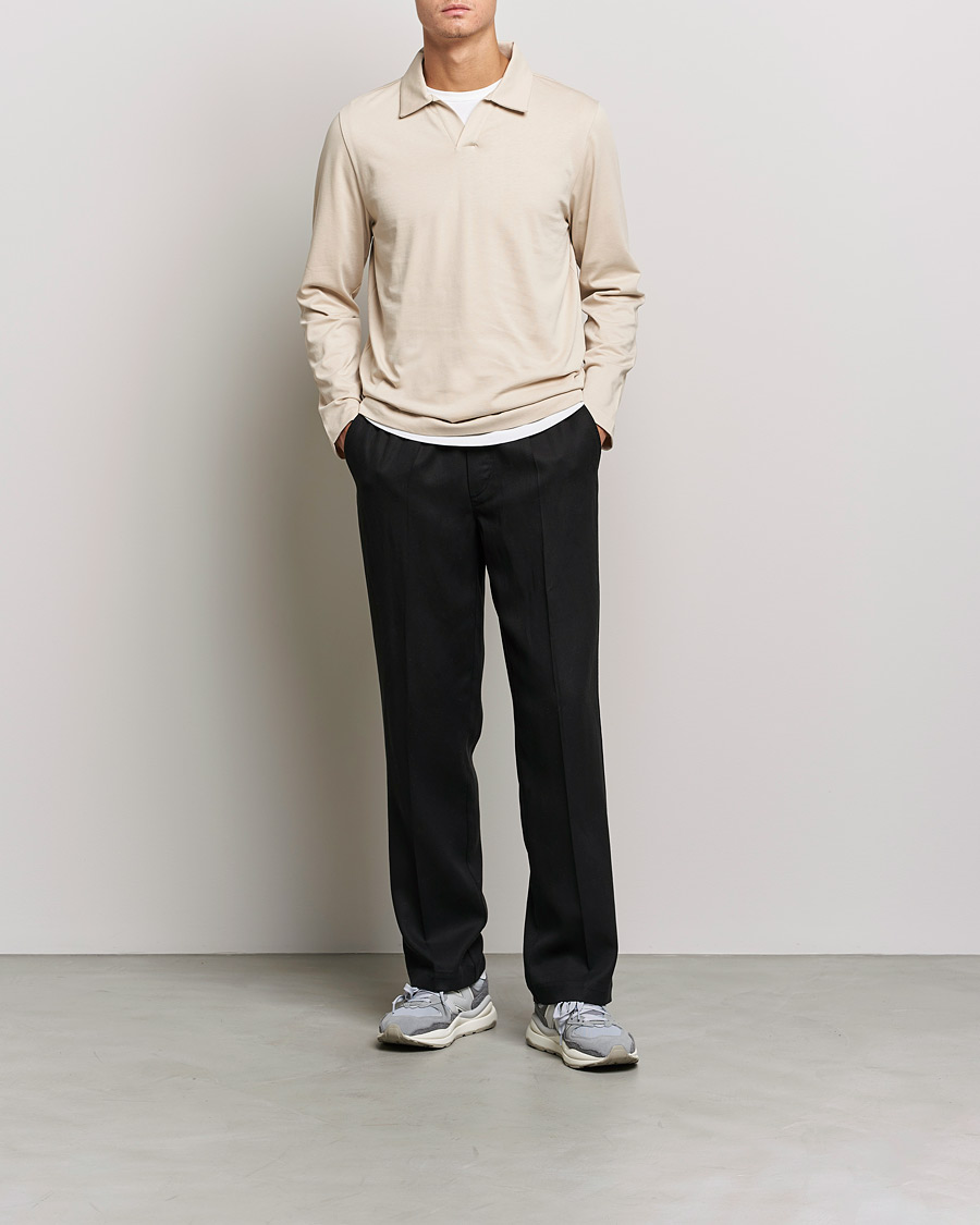 Homme | Pulls Et Tricots | A Day's March | Branford Long Sleeve Jersey Polo Sand