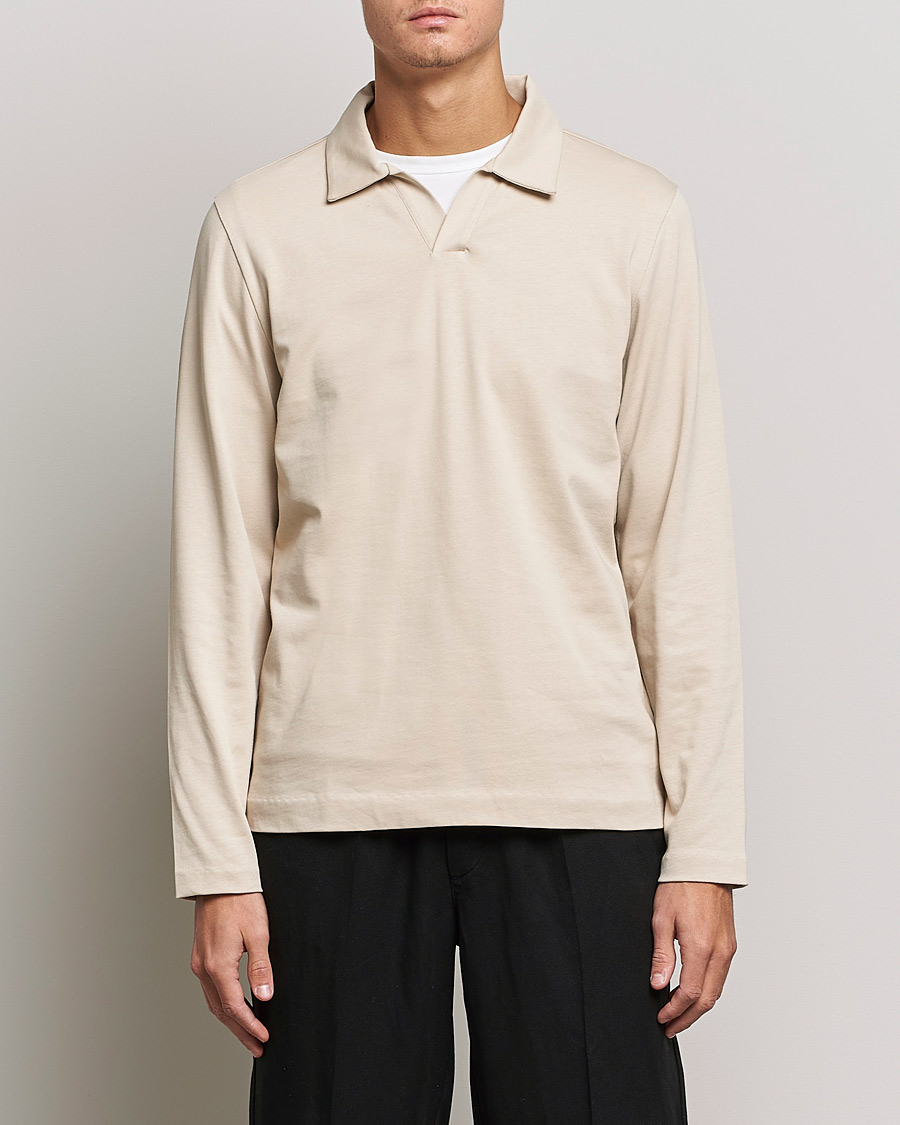 Homme | Pulls Et Tricots | A Day's March | Branford Long Sleeve Jersey Polo Sand
