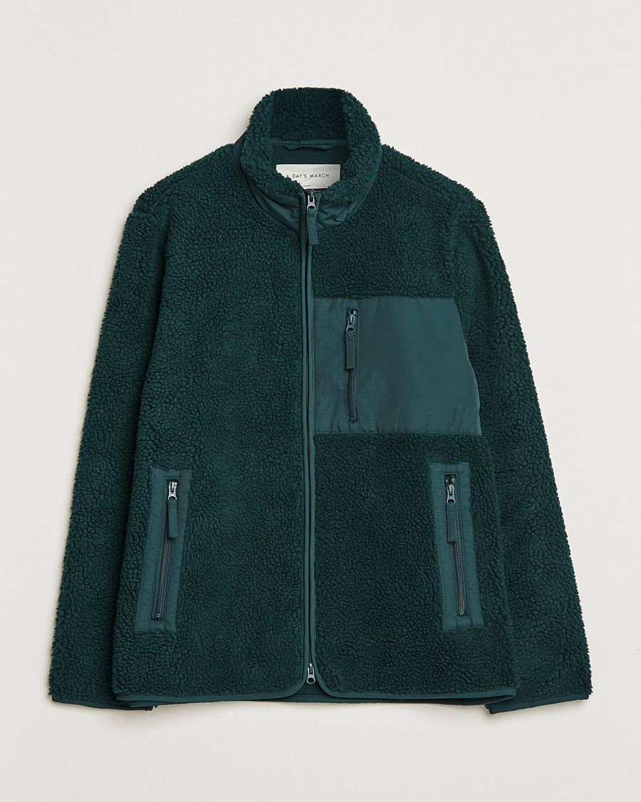 Homme | Pulls Et Tricots | A Day's March | Granån Recycled Fleece Jacket Bottle Green