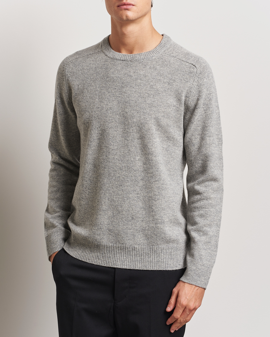 Homme | Pulls Et Tricots | A Day's March | Brodick Lambswool Sweater Grey Melange