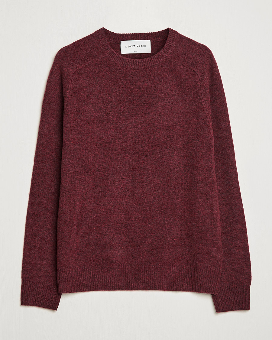Homme | Pulls Et Tricots | A Day's March | Brodick Lambswool Sweater Wine