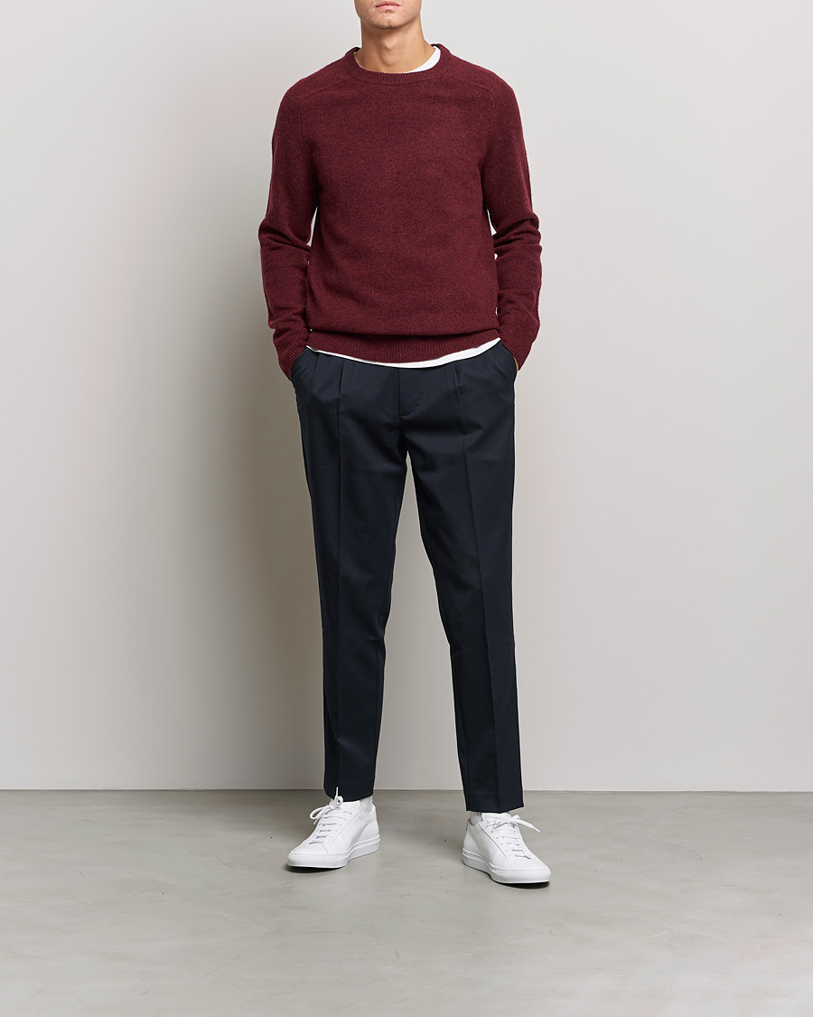 Homme | Pulls Et Tricots | A Day's March | Brodick Lambswool Sweater Wine