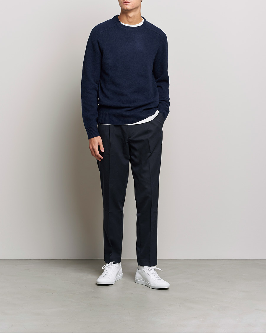 Homme | Pulls Et Tricots | A Day's March | Brodick Lambswool Sweater Navy