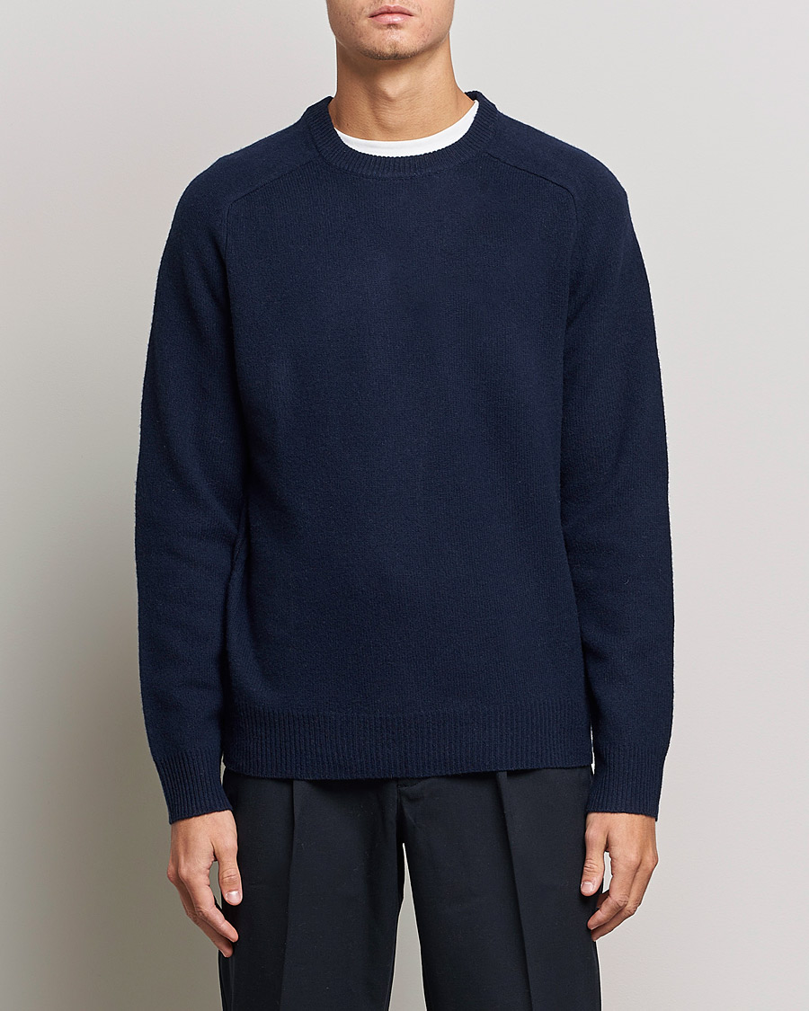 Homme | Pulls Et Tricots | A Day's March | Brodick Lambswool Sweater Navy