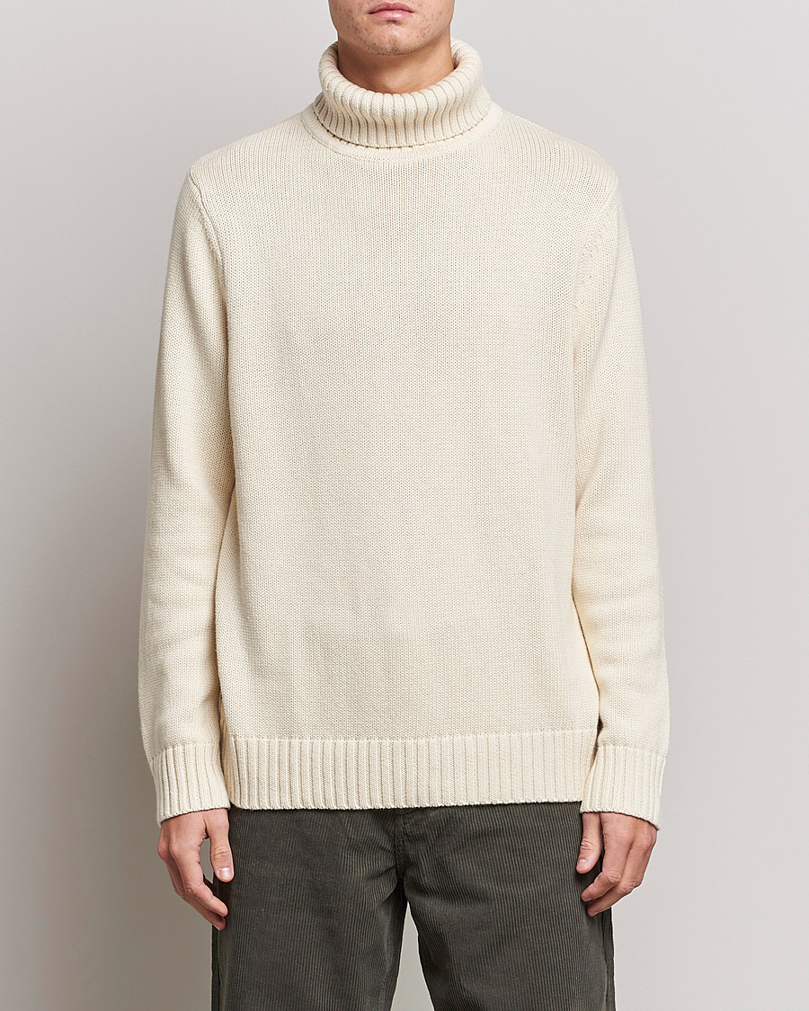 Homme | Soldes | A Day's March | Forres Cotton/Cashmere Rollneck Off White