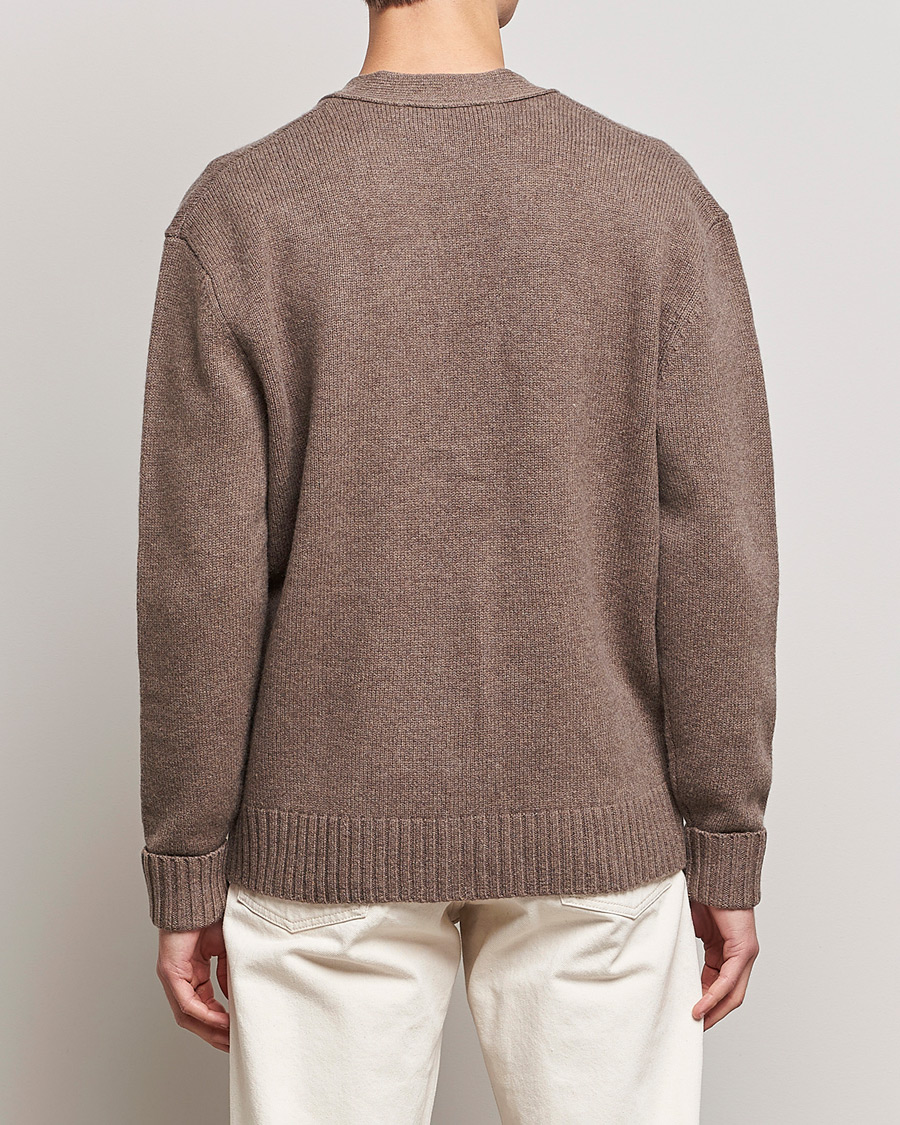 Homme | Pulls Et Tricots | A Day's March | Snag Lambswool Cardigan Taupe Melange
