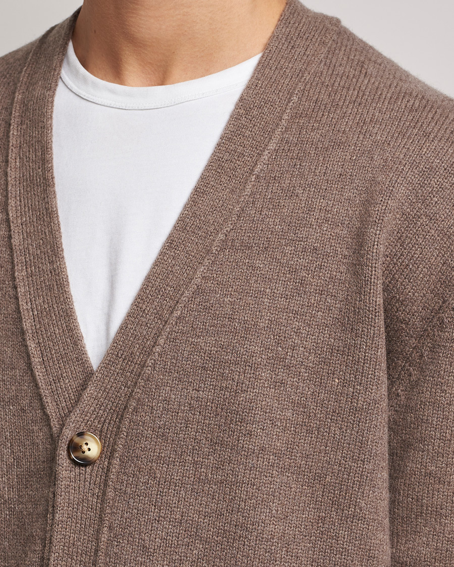 Homme | Pulls Et Tricots | A Day's March | Snag Lambswool Cardigan Taupe Melange