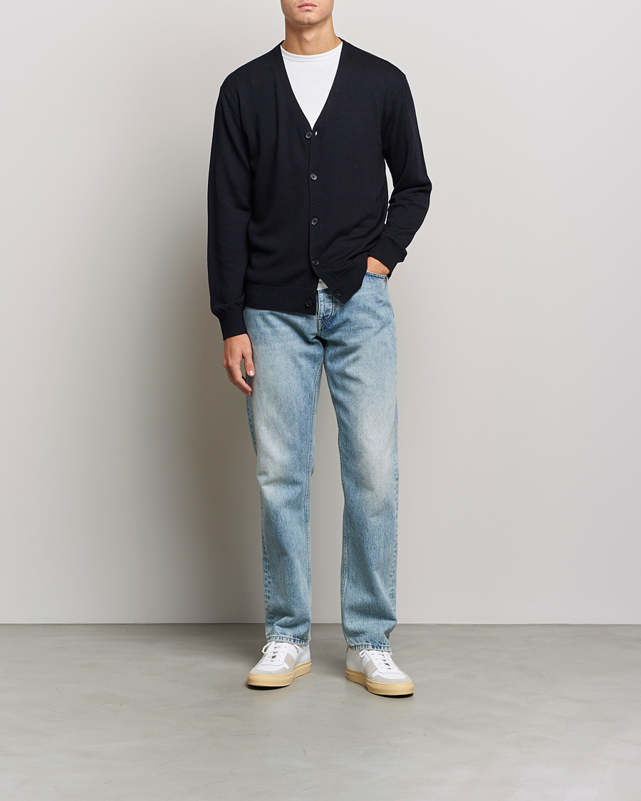 Homme | Pulls Et Tricots | A Day's March | Oca Merino Cardigan Navy