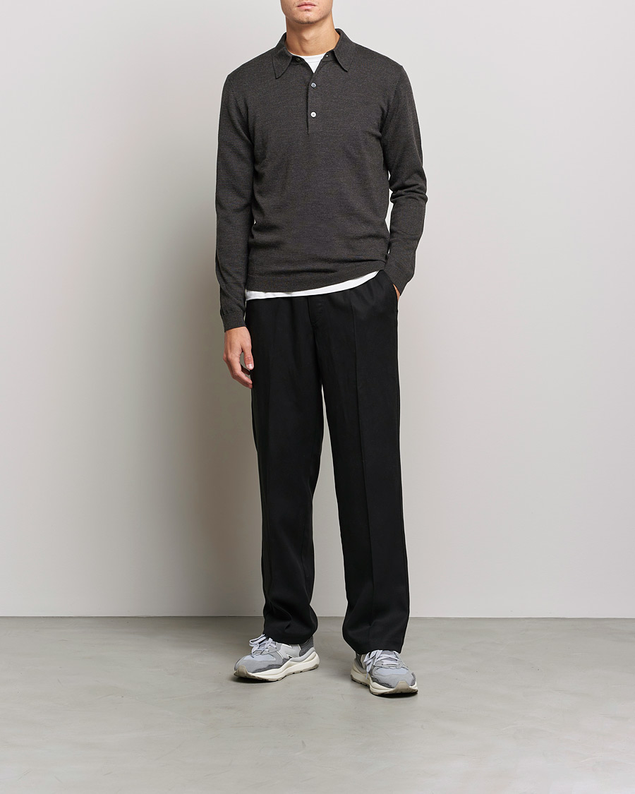 Homme | Pulls Et Tricots | A Day's March | Ambroz Merino Polo Java Brown