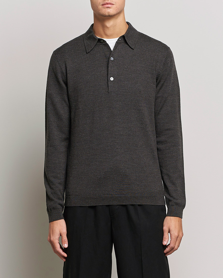 Homme | Pulls Et Tricots | A Day's March | Ambroz Merino Polo Java Brown