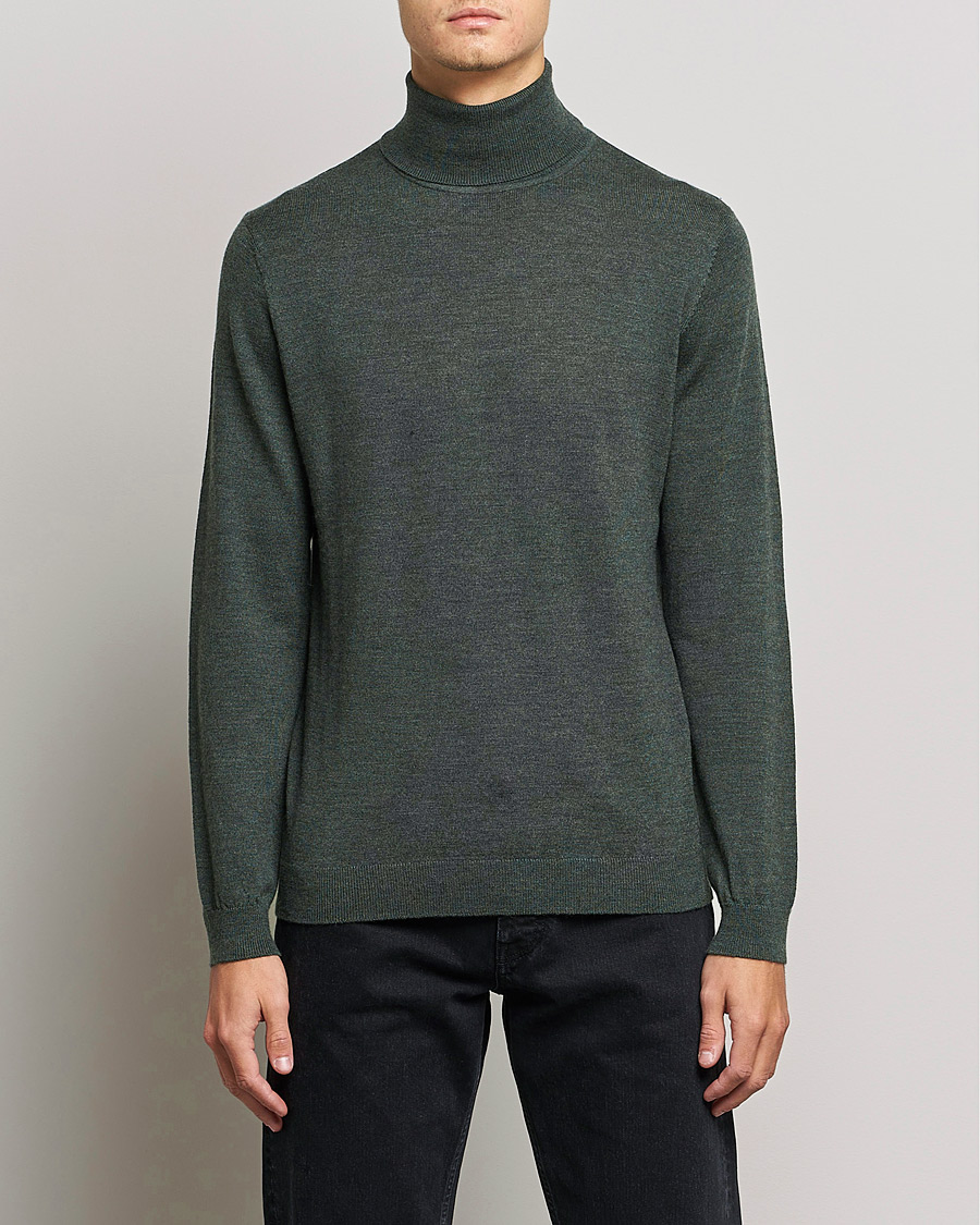 Homme | Pulls Et Tricots | A Day's March | Nela Merino Rollneck Moss Melange