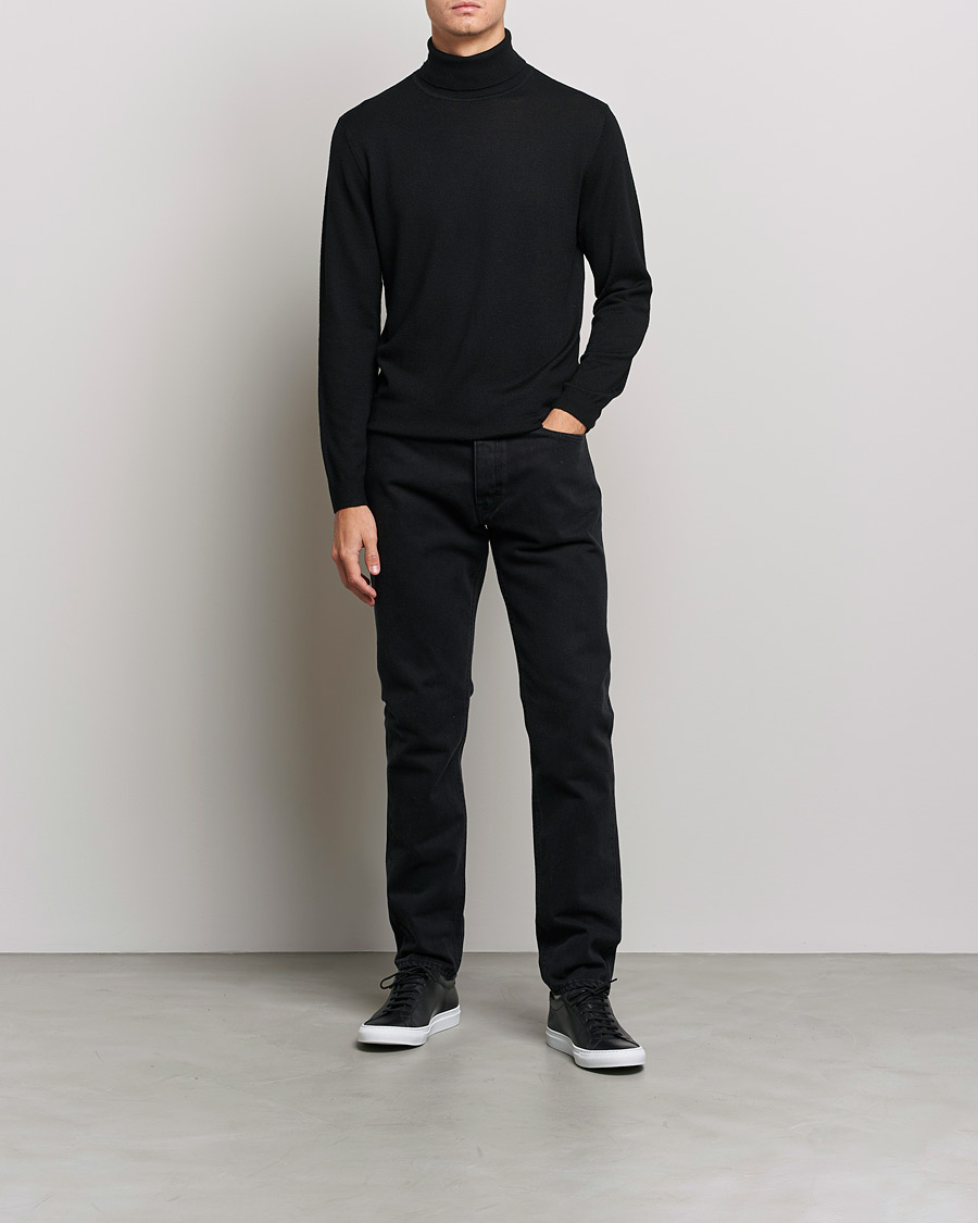 Homme | Pulls Et Tricots | A Day's March | Nela Merino Rollneck Black