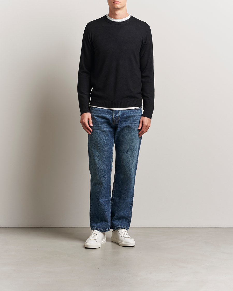 Homme | Pulls Et Tricots | A Day's March | Alagón Merino Crew Black