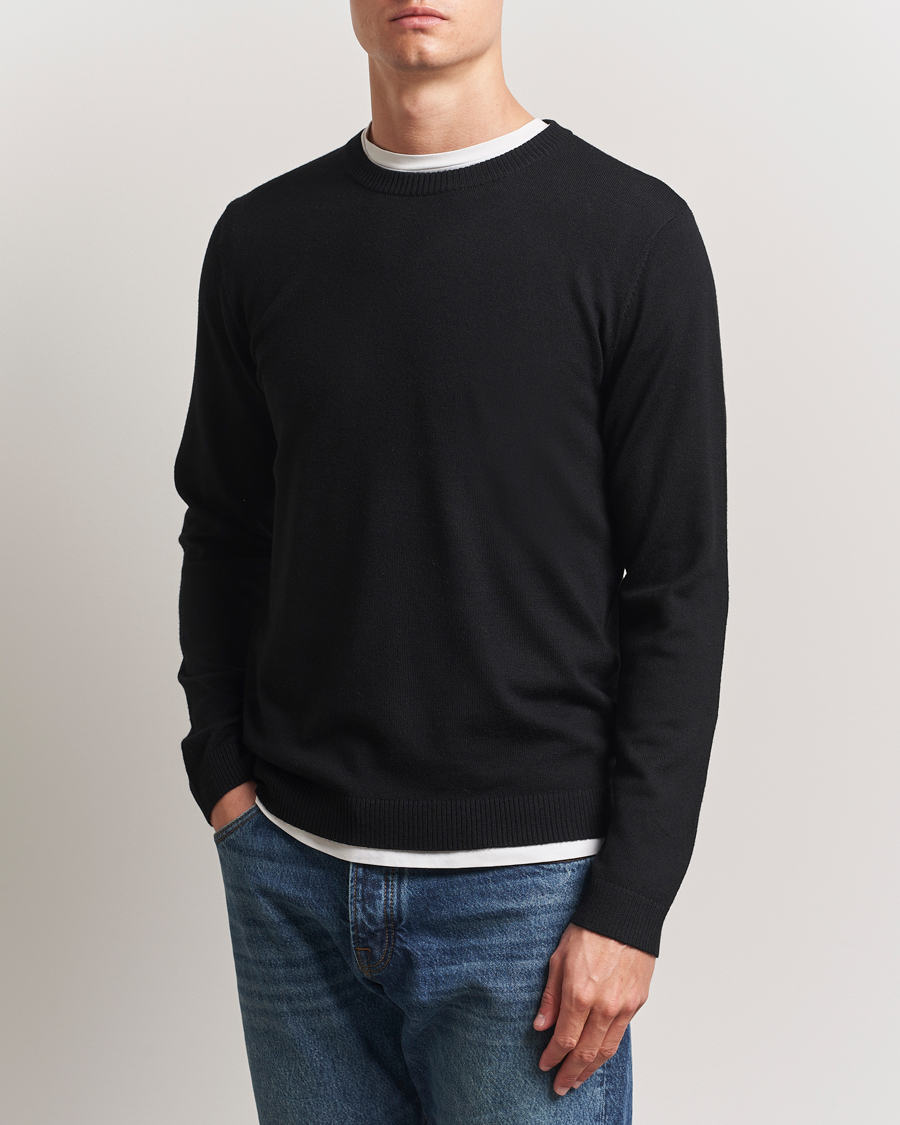 Homme | Pulls Et Tricots | A Day's March | Alagón Merino Crew Black