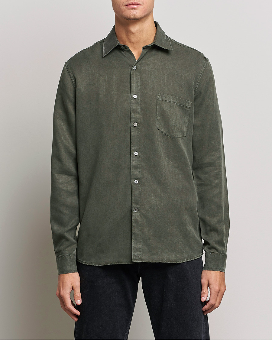 Homme | Chemises | A Day's March | Daintree Tencel Shirt Olive