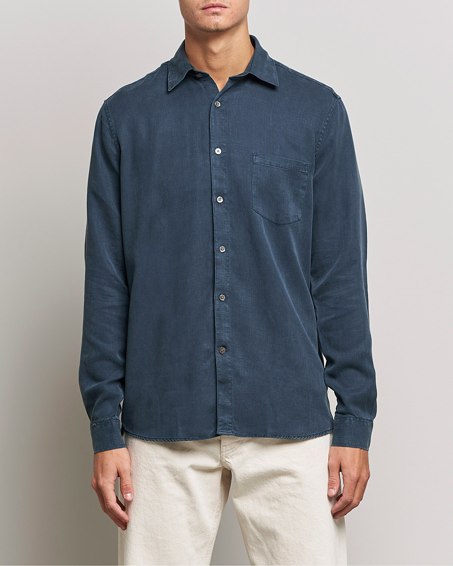 Homme | Casual | A Day's March | Daintree Tencel Shirt Navy