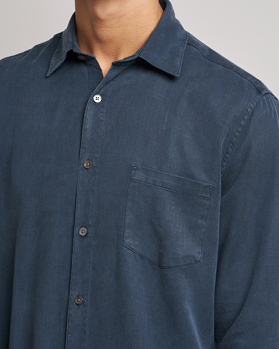 Homme | Chemises | A Day's March | Daintree Tencel Shirt Navy