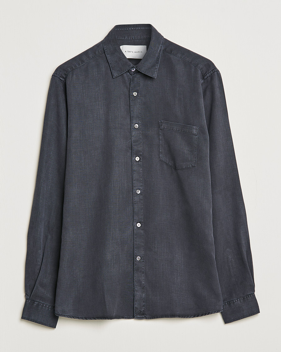 Homme | Chemises | A Day's March | Daintree Lyocell Shirt Off Black
